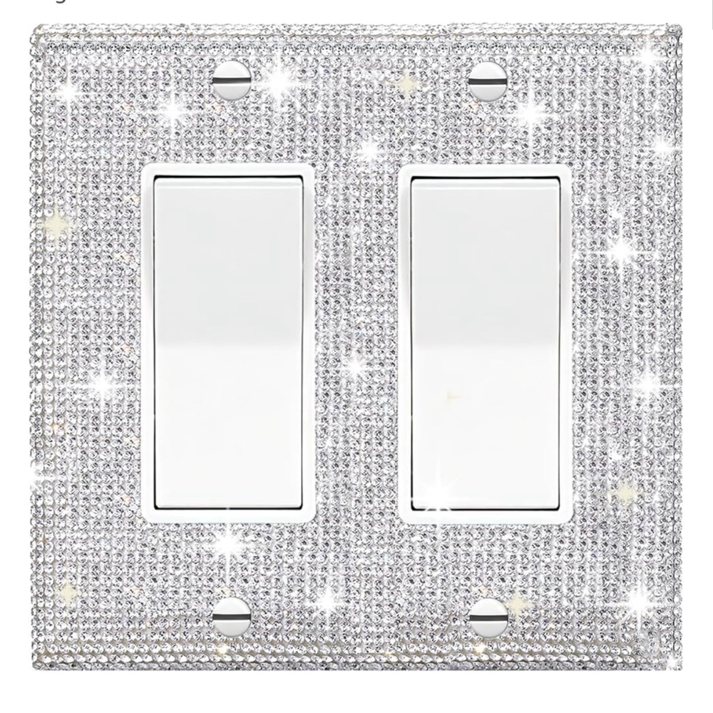 🆕 Rhinestone Double Switch Plate/Outlet Cover